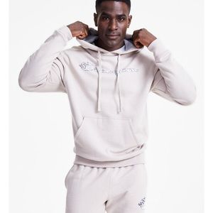 Men's Powerblend Standard-Fit Logo-Print Fleece Hoodie